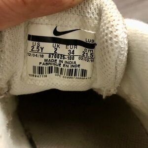 Nike White Sneakers Comfortable Durable Design